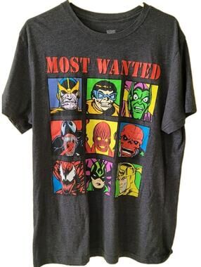 Comic Con Most Wanted Marvel Villains T shirt. MCU Loki Venom Unisex Fit Size 1X